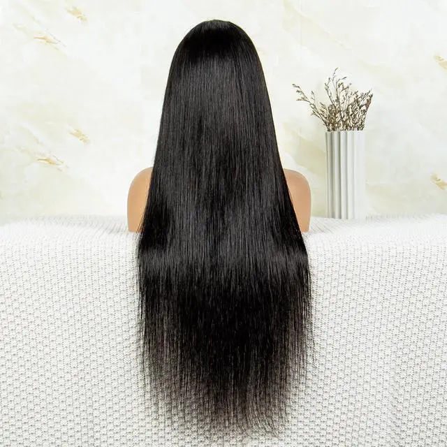 Alt view image 4 of 7 - 180% Density Straight 13*4 Front Lace Human Hair Wigs Natural Color Human Hair Wigs For Women Girls 8-40 Inch 8"