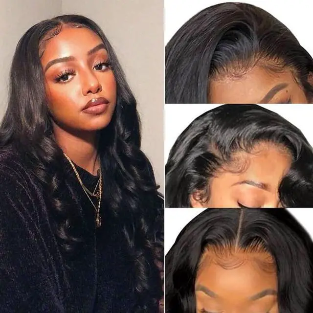 Main image of Human Hair Lace Front Wigs For Black Women Grade MALAIKA 10A Glueless Body Wave 13x4 Lace Closure Wigs Human Hair 150% Density Brazilian Virgin Hair Pre Plucked With Baby Hair (20 Inch,Natural Color))