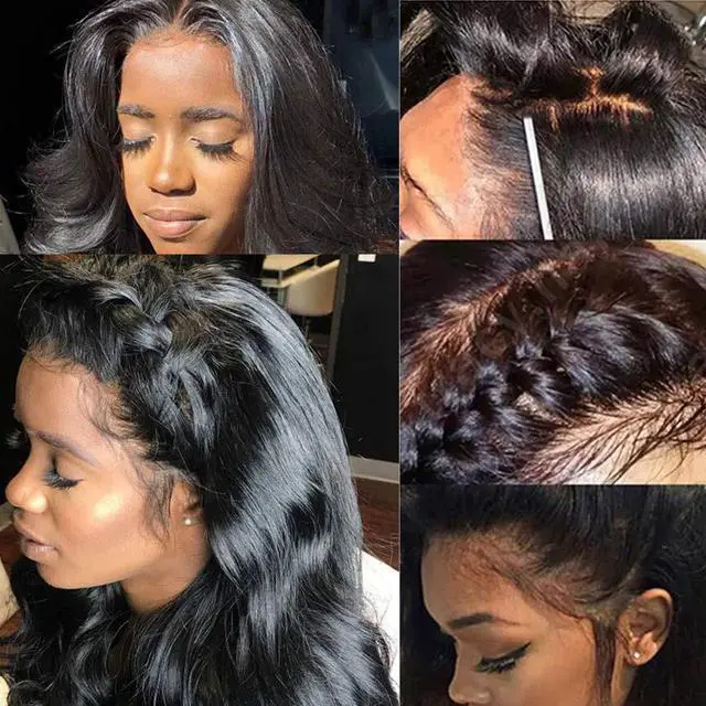 Alt view image 7 of 7 - Human Hair Lace Front Wigs For Black Women Grade MALAIKA 10A Glueless Body Wave 13x4 Lace Closure Wigs Human Hair 150% Density Brazilian Virgin Hair Pre Plucked With Baby Hair (20 Inch,Natural Color))