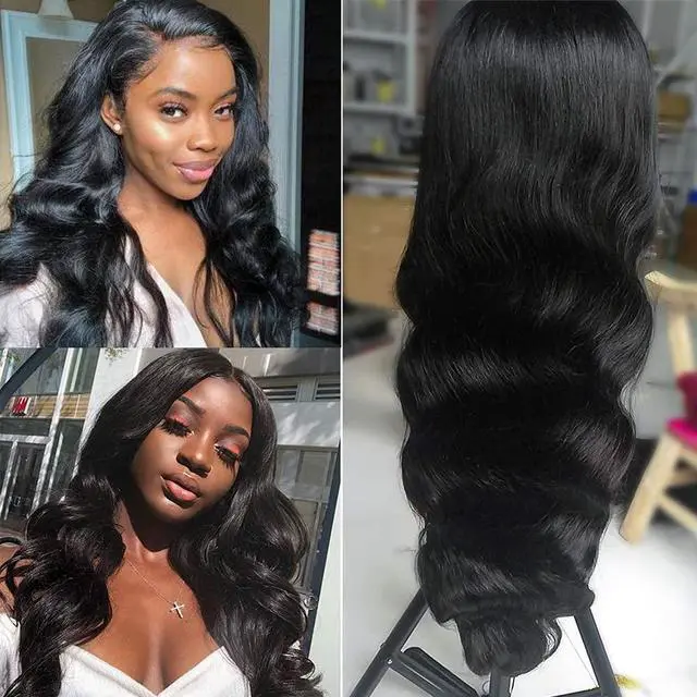 Main image of 28 inch Lace Front Wig Human Hair Grade 10A 13x4 Pre Plucked With Baby Hair 150% Density Front Wig Brazilian Lace Closures Wigs MALAIKA Human Hair Wigs For Black Women(Natural Color)