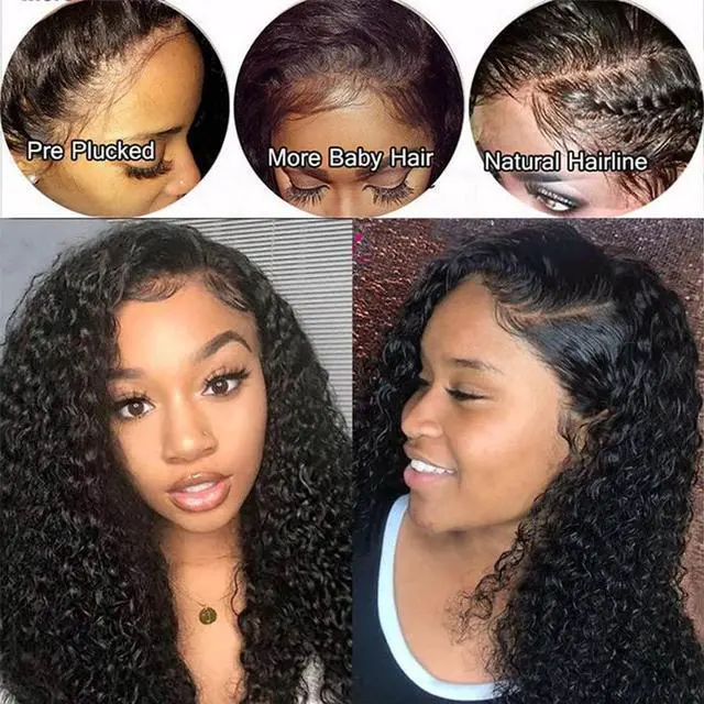 Alt view image 6 of 7 - Lace Front Wigs Human Hair MALAIKA Grade 10A 13x4 Deep Wave Lace Closure Wigs for Black Women 150% Density Brazilian Virgin Human Hair Wigs Pre Plucked with Baby Hair (20 Inch,Natural Color)