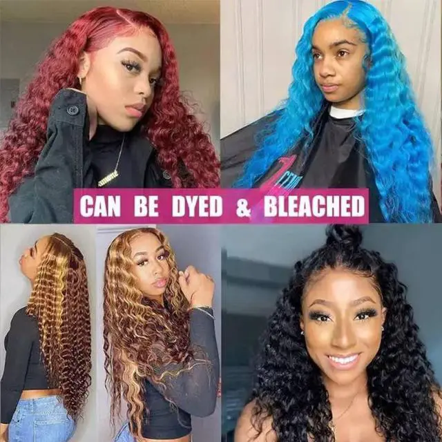Alt view image 4 of 7 - Lace Front Wigs Human Hair MALAIKA Grade 10A 13x4 Deep Wave Lace Closure Wigs for Black Women 150% Density Brazilian Virgin Human Hair Wigs Pre Plucked with Baby Hair (20 Inch,Natural Color)