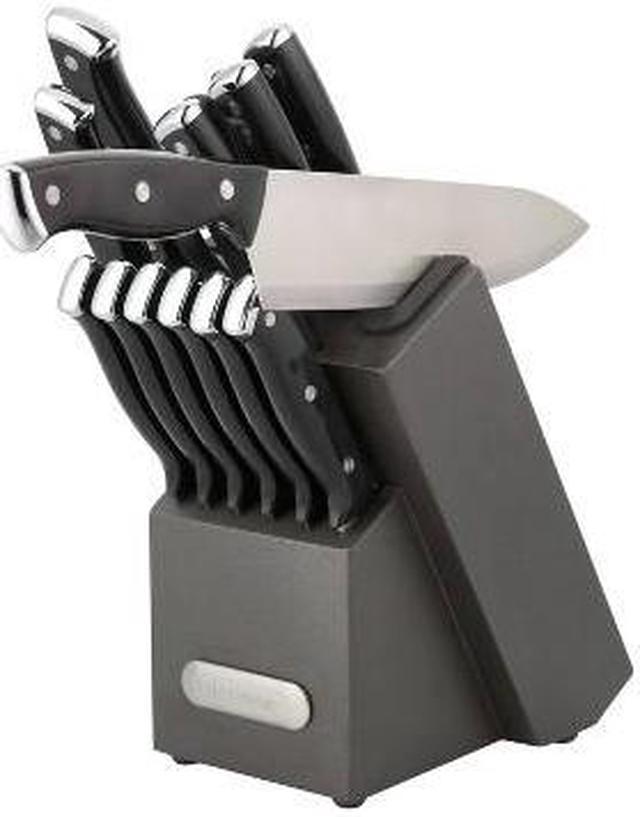 Farberware 14pc Triple Rivet Knife Block Set with Edgekeeper Sharpener  Graphite