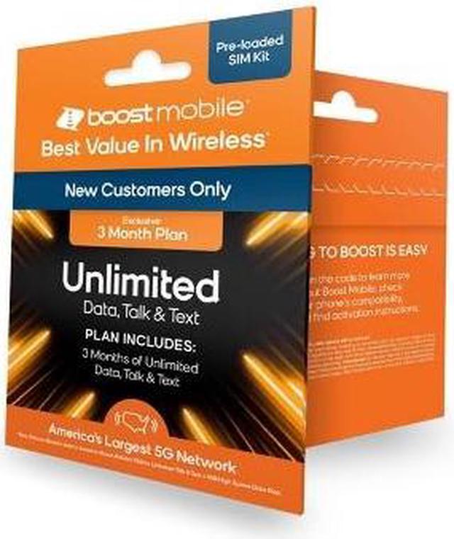 Alt view image 8 of 11 - Boost Mobile 3 Month Plan Unlimited Data, Talk & Text SIM Card Kit