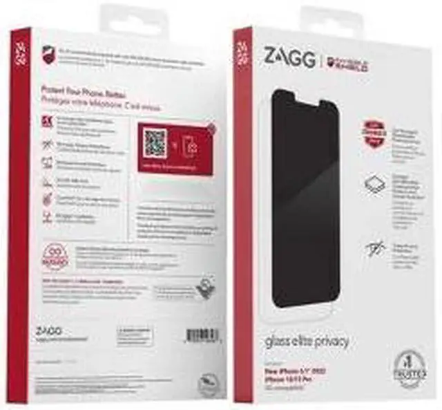 Alt view image 2 of 2 - invisibleSHIELD Glass Elite Privacy Screen Protector Clear for iPhone 14 Pro