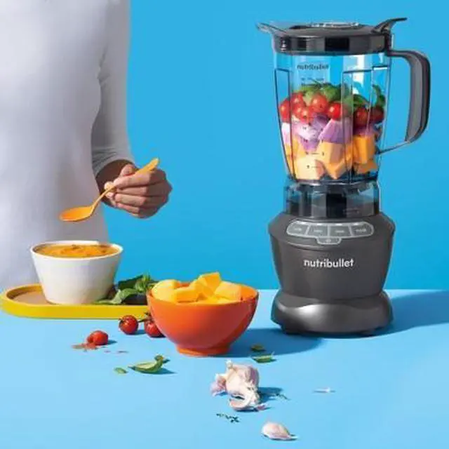 Alt view image 5 of 7 - NutriBullet NBF50400 4 Speed Full Size Blender - 1200 Watt - 640z - Dark gray