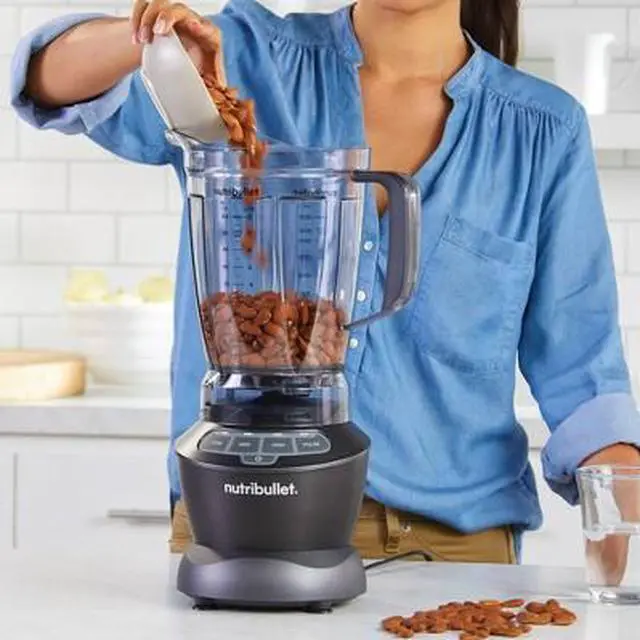 Alt view image 6 of 7 - NutriBullet NBF50400 4 Speed Full Size Blender - 1200 Watt - 640z - Dark gray