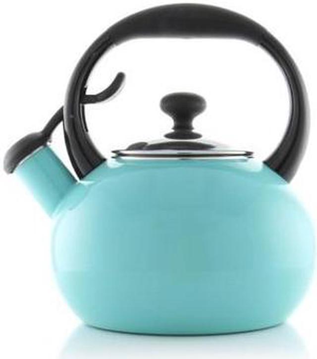 Chantal 1.7 qt Enamel-on-Steel Vintage Teakettle - Aqua