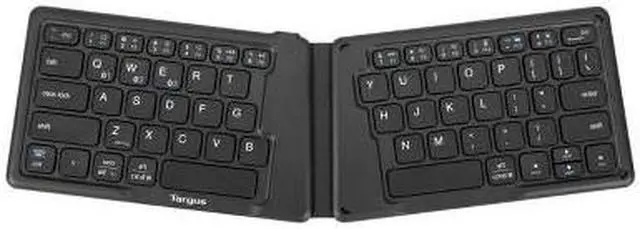 Alt view image 14 of 14 - Targus Ergonomic Foldable Bluetooth Antimicrobial Keyboard Black AKF003US