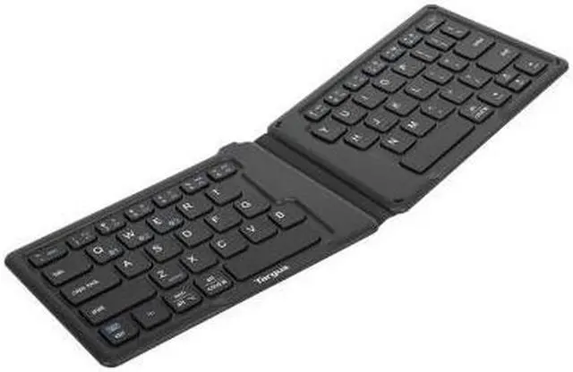 Alt view image 12 of 14 - Targus Ergonomic Foldable Bluetooth Antimicrobial Keyboard Black AKF003US