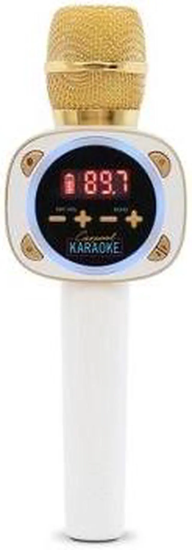 Alt view image 4 of 16 - singing machine official carpool karaoke, the mic, bluetooth microphone for cars, white cpk545