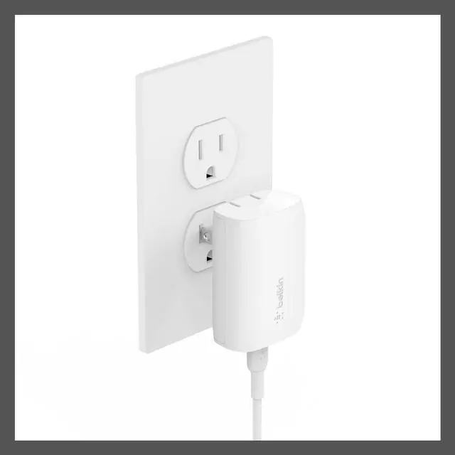 Alt view image 2 of 7 - Belkin BoostCharge PD 30W PPS USB-C 3.0 Wall Charger with USB-C to USB-C Cable