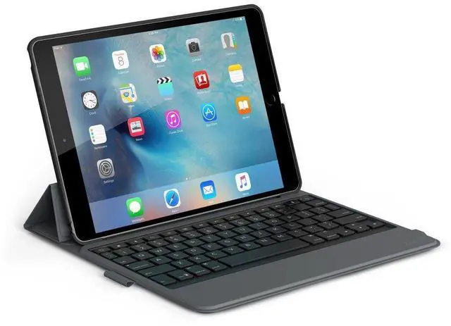 Alt view image 8 of 11 - ZAGG ID8MBN Detachable Keyboard and Folio Case To Add To Your Tablet and Protect It, Fits Tablets Up To 9.7 Inch, Black