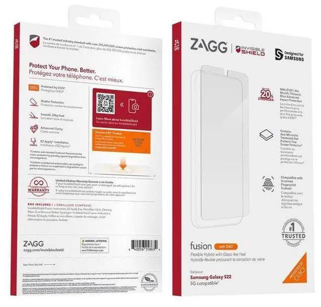 Alt view image 4 of 6 - ZAGG invisibleSHIELD Fusion Screen Protector 200309336