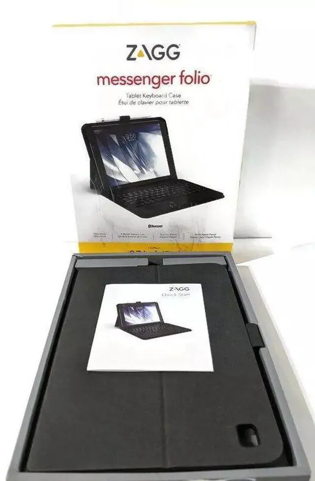 Alt view image 10 of 11 - ZAGG ID8MBN Detachable Keyboard and Folio Case To Add To Your Tablet and Protect It, Fits Tablets Up To 9.7 Inch, Black