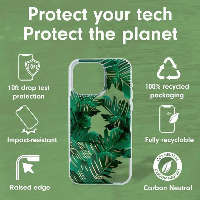 Alt view image 4 of 6 - Sonix Case for iPhone 15, 14, 13 | Compatible with MagSafe | 10ft Drop Tested | Bahama Palm Leaves