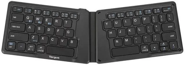 Alt view image 15 of 20 - Targus Ergonomic Foldable Bluetooth Antimicrobial Keyboard Black AKF003US