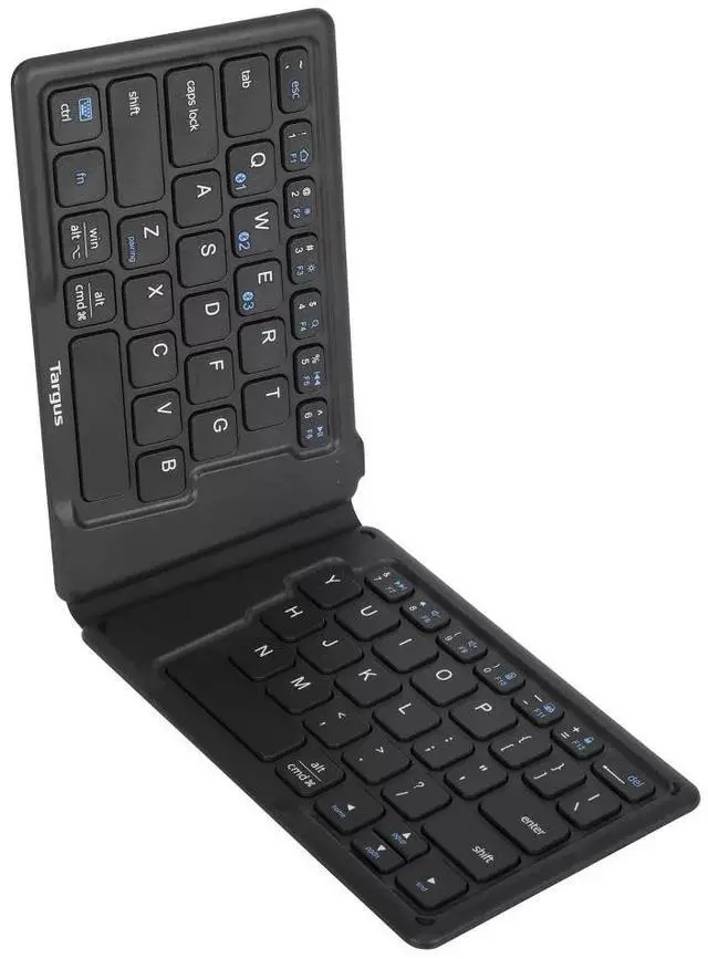 Alt view image 16 of 20 - Targus Ergonomic Foldable Bluetooth Antimicrobial Keyboard Black AKF003US