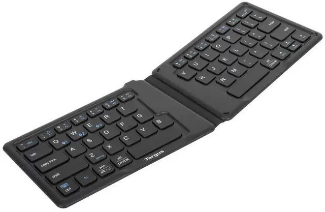 Alt view image 20 of 20 - Targus Ergonomic Foldable Bluetooth Antimicrobial Keyboard Black AKF003US