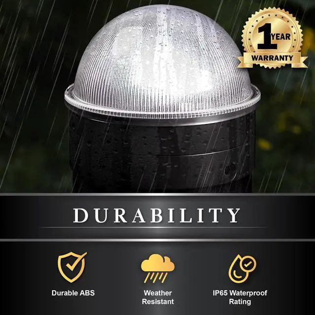 Alt view image 4 of 5 - Classy Caps Black Chainlink Summit Solar Post Cap - 2 Pack