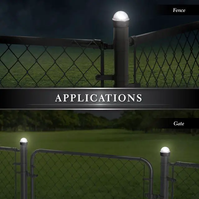 Alt view image 4 of 7 - Classy Caps Silver Chainlink Summit Solar Post Cap - 2 Pack