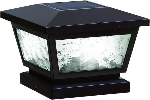 Alt view image 7 of 7 - Classy Caps 5X5/4X4/3.5X3.5 Black Fairmont Solar Post Cap - 2 Pack