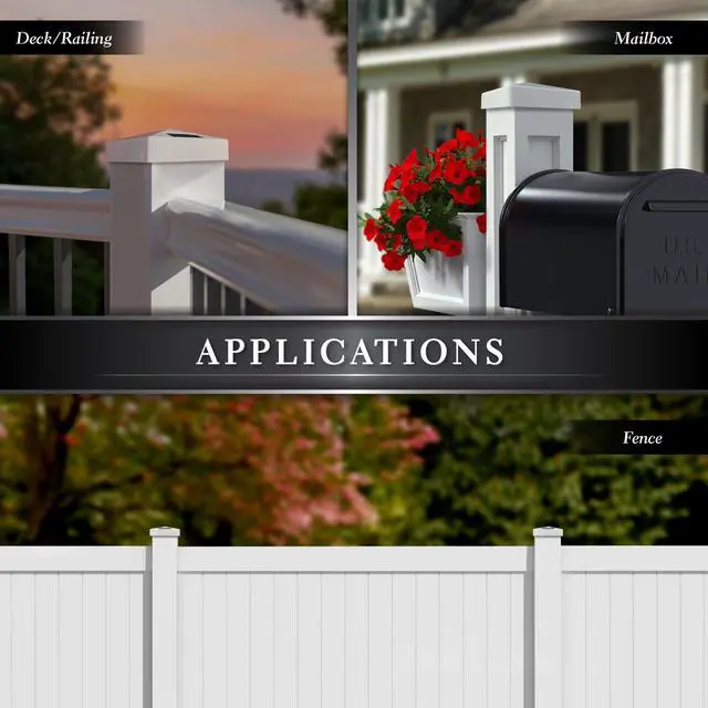 Alt view image 4 of 7 - Classy Caps 4X4 White PVC Pyramid Solar Post Cap - 2 Pack