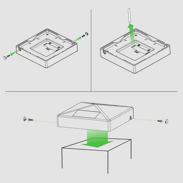 Alt view image 6 of 7 - Classy Caps 4X4 White PVC Pyramid Solar Post Cap - 2 Pack