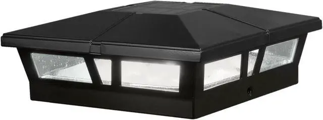 Alt view image 7 of 7 - Classy Caps 6X6 Black Aluminum Cambridge Solar Post Cap - 2 Pack