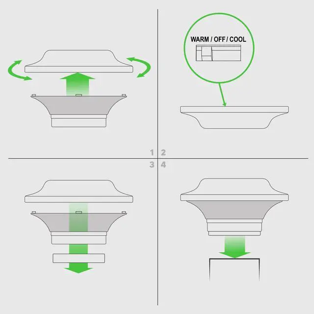 Alt view image 6 of 6 - Classy Caps 2.5X2.5 Black Aluminum Imperial Solar Post Cap - 2 Pack