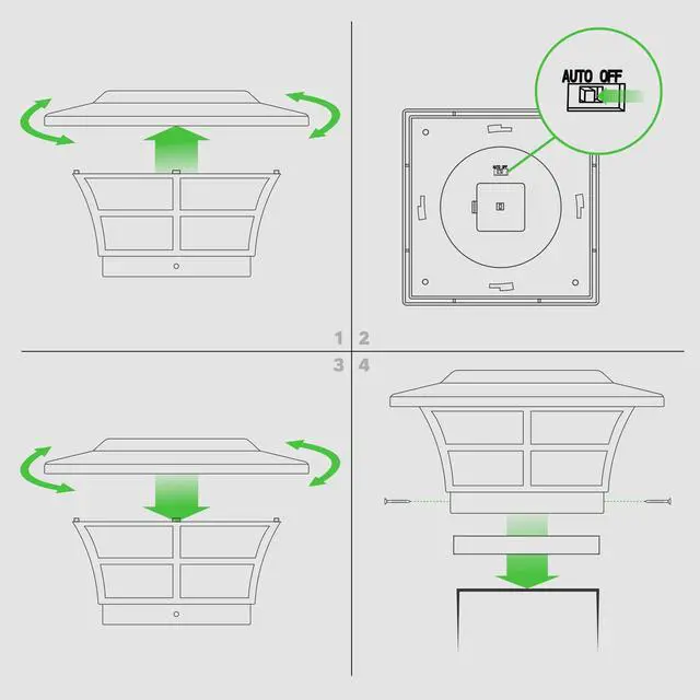 Alt view image 6 of 7 - Classy Caps 5X5 White PVC Prestige Solar Post Cap - 2 Pack