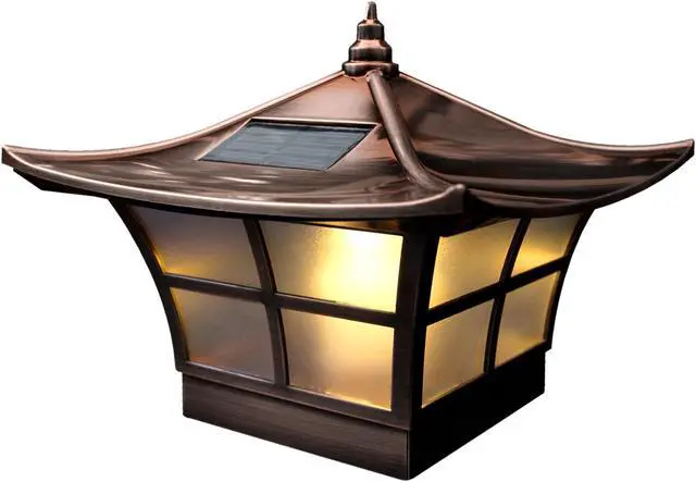 Alt view image 7 of 7 - Classy Caps 4X4 Copper Plated Ambience Solar Post Cap - 2 Pack