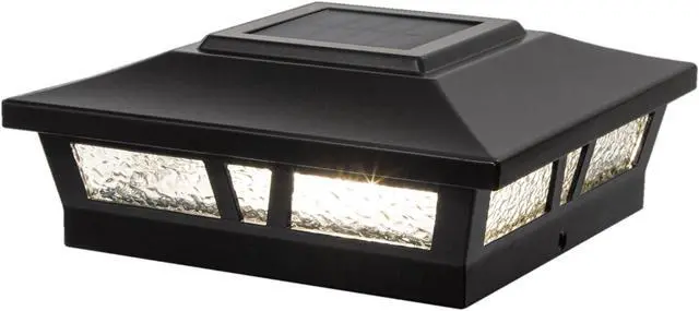 Alt view image 7 of 7 - Classy Caps 6X6 Black Aluminum Oxford Solar Post Cap - 2 Pack