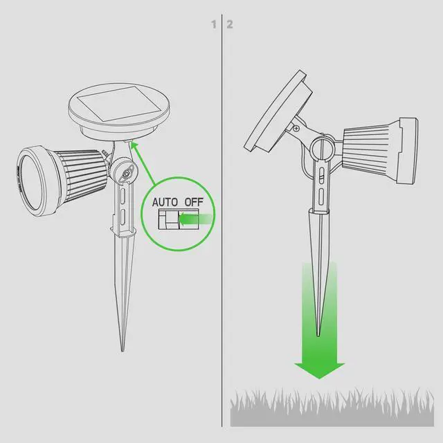 Alt view image 6 of 7 - Classy Caps High Performance Solar Spotlight - 2 Pack