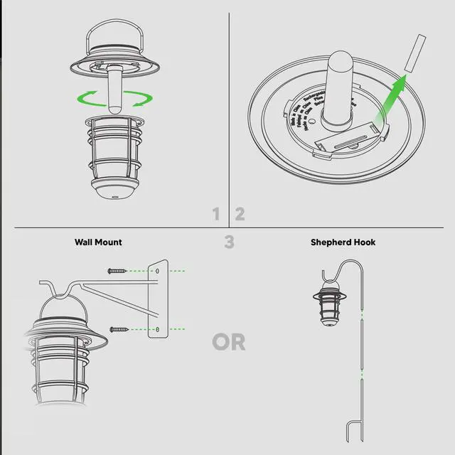 Alt view image 6 of 7 - Classy Caps Black Aluminum Nottingham Solar Hanging Coach Light - 2 Pack