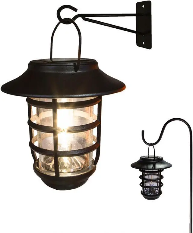 Alt view image 7 of 7 - Classy Caps Black Aluminum Nottingham Solar Hanging Coach Light - 2 Pack
