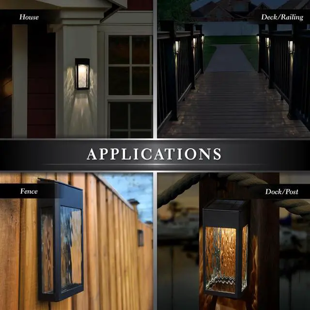 Alt view image 3 of 7 - Classy Caps Black Aluminum Lancaster Deck & Wall Light