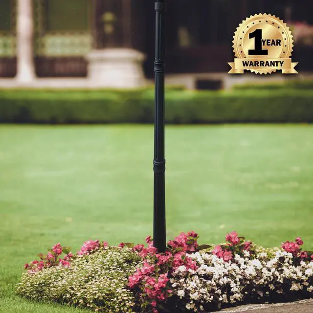 Alt view image 4 of 7 - Classy Caps Black Aluminum Lamp Post Base