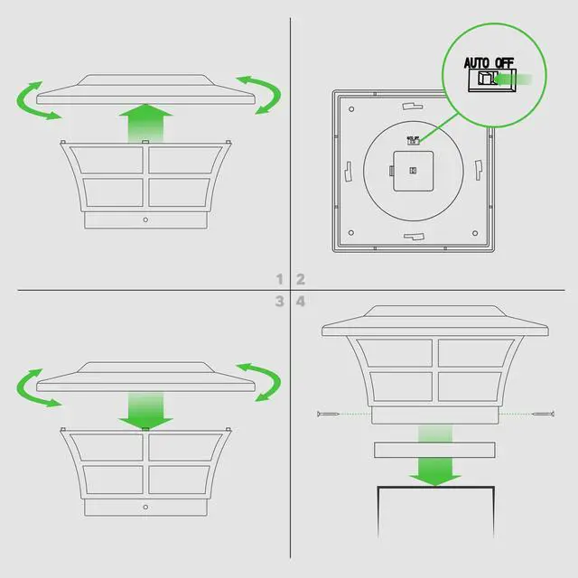 Alt view image 7 of 7 - Classy Caps 4X4 White PVC Prestige Solar Post Cap