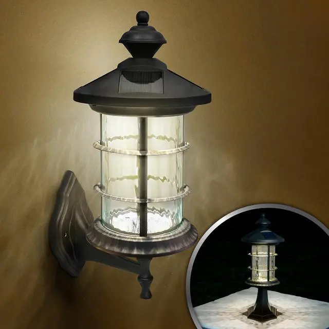 Main image of Classy Caps Black Aluminum Hampton Solar Lamp