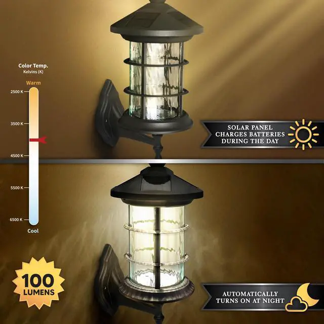 Alt view image 3 of 7 - Classy Caps Black Aluminum Hampton Solar Lamp