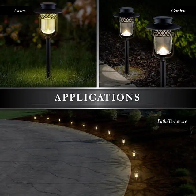Alt view image 3 of 7 - Classy Caps Black Stainless Steel Landscape, Path & Garden Light - 4 Pack