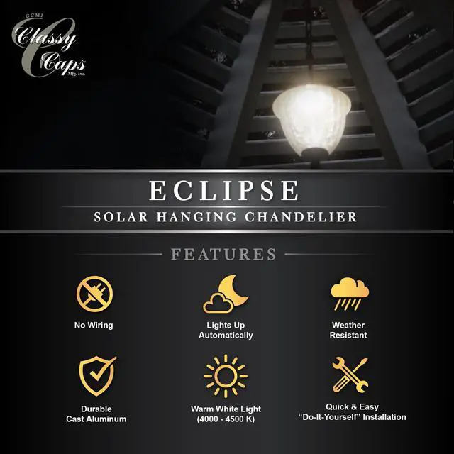 Alt view image 5 of 7 - Classy Caps Eclipse Solar Hanging Chandelier