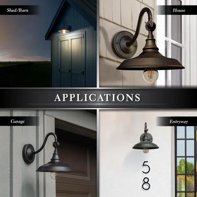 Alt view image 3 of 7 - Classy Caps Dark Bronze Solar Barn Light