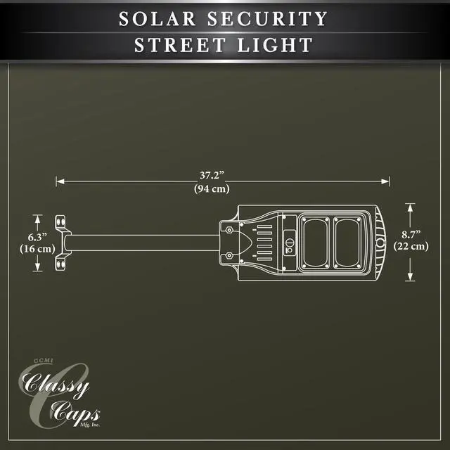 Alt view image 6 of 7 - Classy Caps Solar Security Street Light