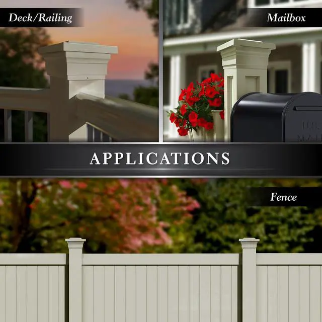 Alt view image 4 of 7 - Classy Caps 5X5 Tan Pvc Majestic Solar Post Cap