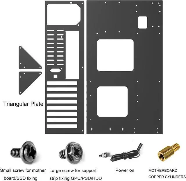Alt view image 2 of 7 - ATX Open Chassis Case Rack, DIY Gaming Computer Case Chassis, Stand Chassis PC Case Mining Rig Frame Motherboard Bracket Support ITX/ATX