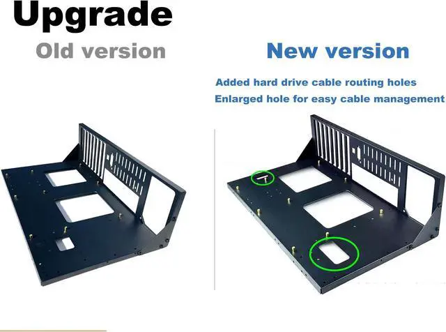 Alt view image 6 of 7 - ATX Open Chassis Case Rack, DIY Gaming Computer Case Chassis, Stand Chassis PC Case Mining Rig Frame Motherboard Bracket Support ITX/ATX