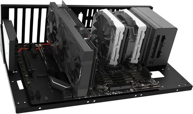 Alt view image 4 of 7 - ATX Open Chassis Case Rack, DIY Gaming Computer Case Chassis, Stand Chassis PC Case Mining Rig Frame Motherboard Bracket Support ITX/ATX