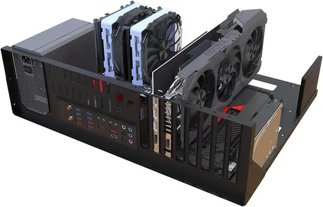 Alt view image 4 of 7 - Open Chassis Rack, EATX ATX MATX ITX Computer Case PC Open Frame Test Bench, Gaming Computer Case (EATX)